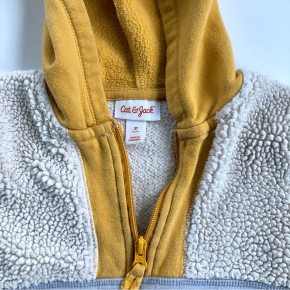 Cat & Jack Colorblock Fleece and Sherpa 1-4 Zip Size Toddler Boys 3T - Picture 4 of 9